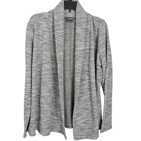 Womens Business Casual Comfy Knit Light Gray Open Front Cardigan Van Heusen XL - Picture 1 of 11